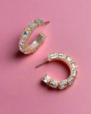 All Squared Away Hoop Earrings - Shop The Pug