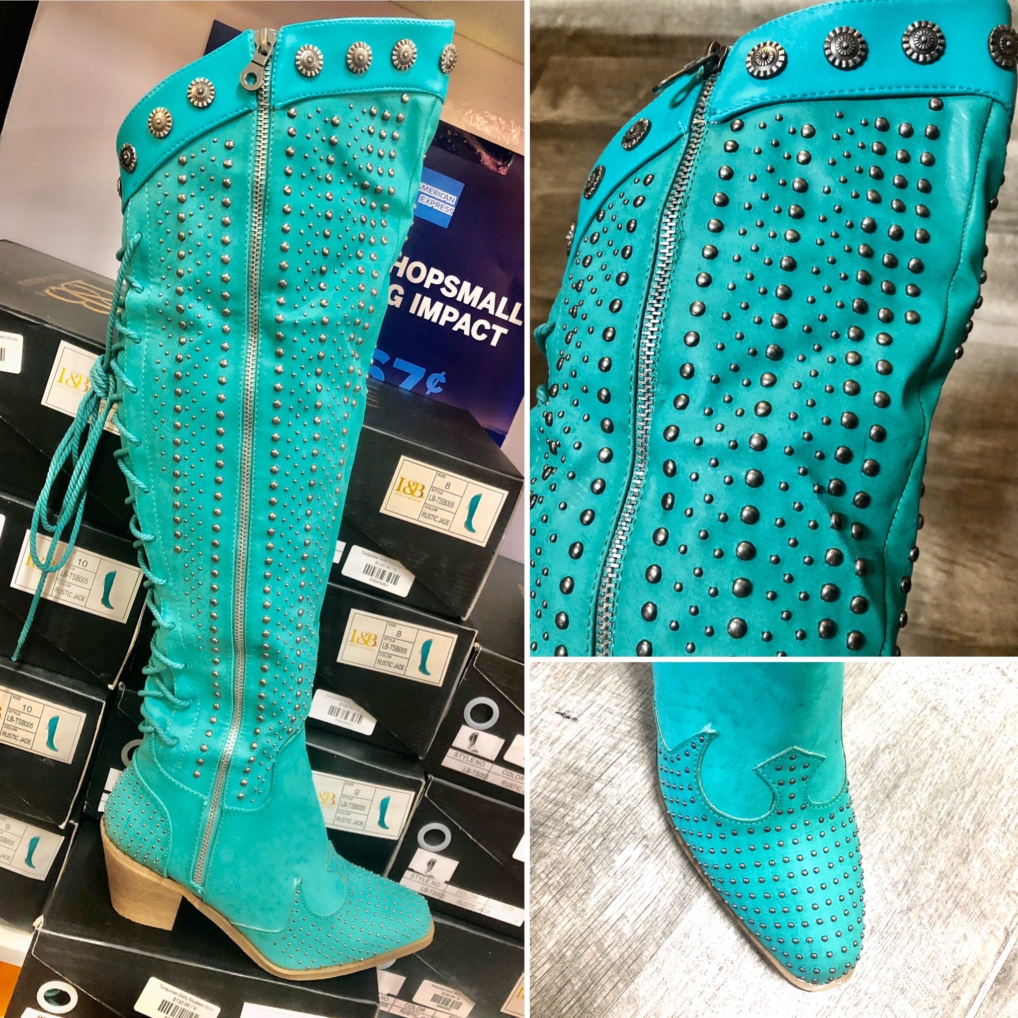 boots turquoise