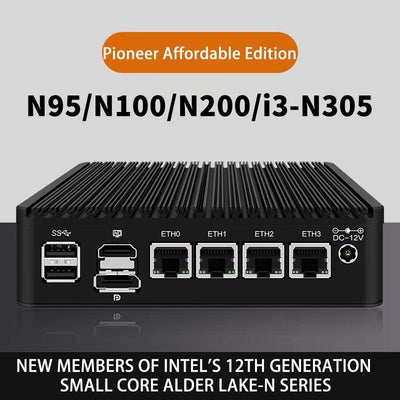 P1 X86 Soft Routing Celeron N3050/N3160/N3700 Mini PC 6W low Power  Industrial Fanless Pocket PC Energy Saving Micro Computer