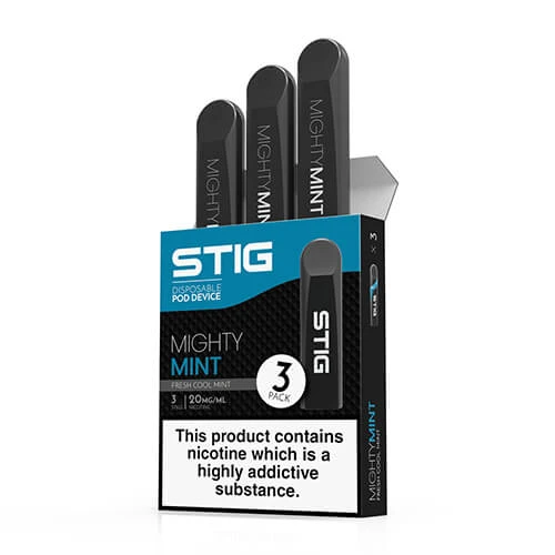 STIG - Ultra Portable and Disposable Vape Device - Mighty Mint (3 Pack)