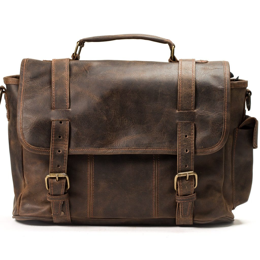 leather travel satchel