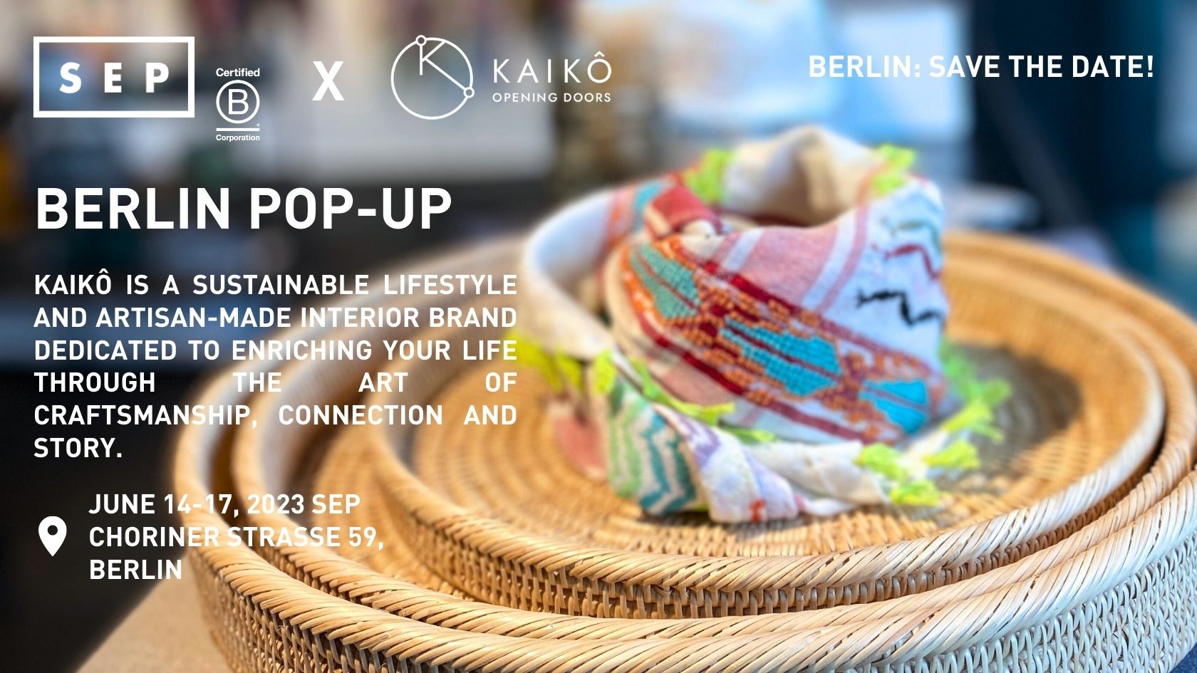 Kaikô is a sustainable lifestyle and artisan-made interior brand dedicated to enriching your life through the art of craftsmanship, connection and story.