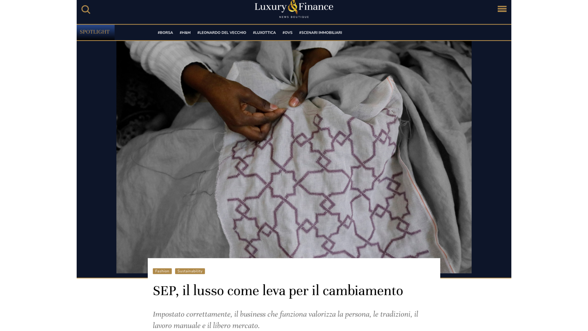 Luxury&Finance for SEP Milano