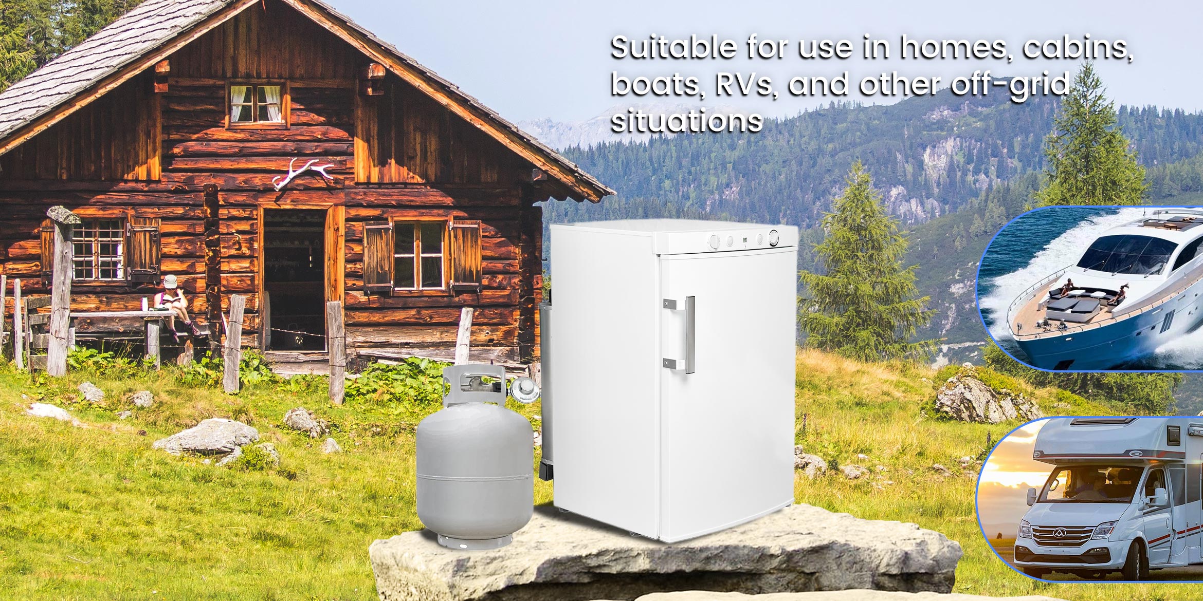DSG-100L Suitable for use in homes, cabins, boats, RVs, and other off-grid situations