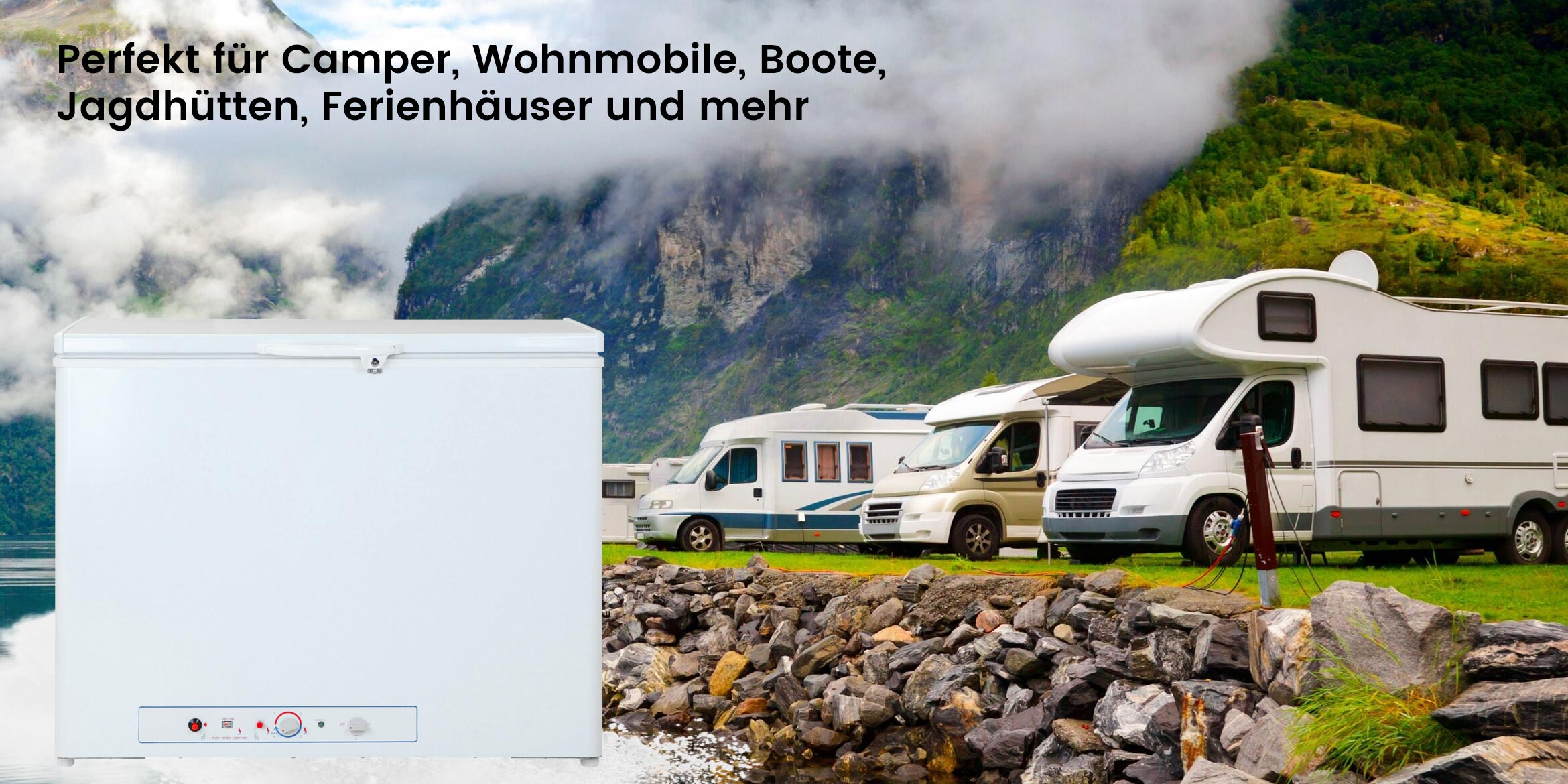 DSG-200B1E Perfekt für Camper, Wohnmobile, Boote, Jagdhütten, Ferienhäuser und mehr