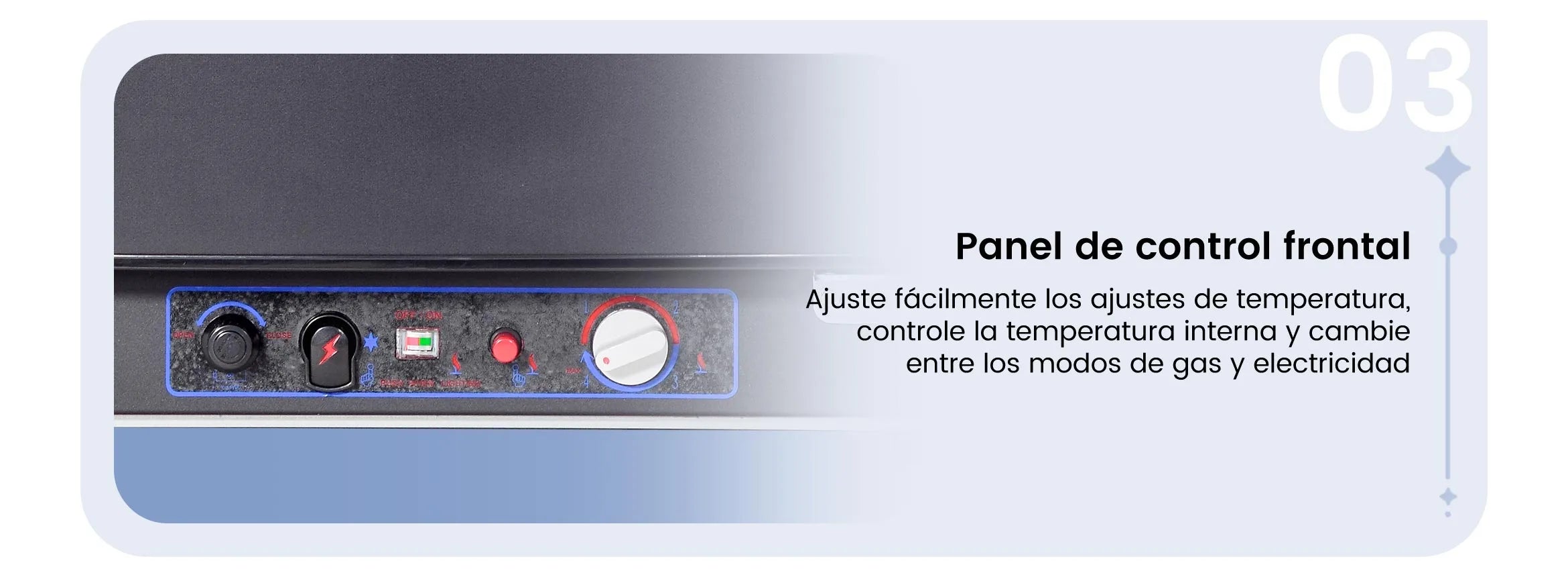 DSG-40L Panel de control frontal