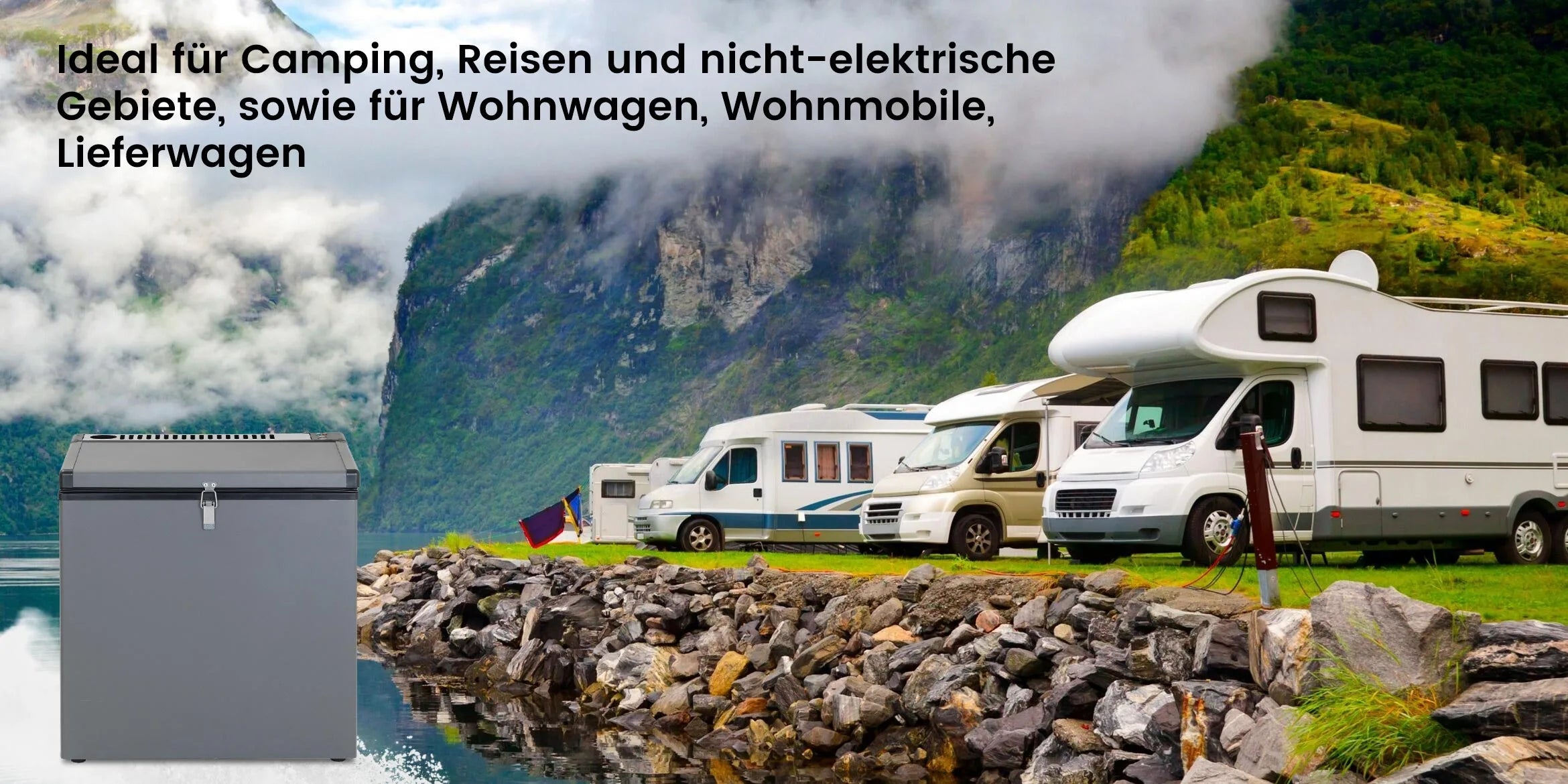 DSG-70B1E Ideal für Camping, Reisen und nicht-elektrische Gebiete, sowie für Wohnwagen, Wohnmobile, Lieferwagen
