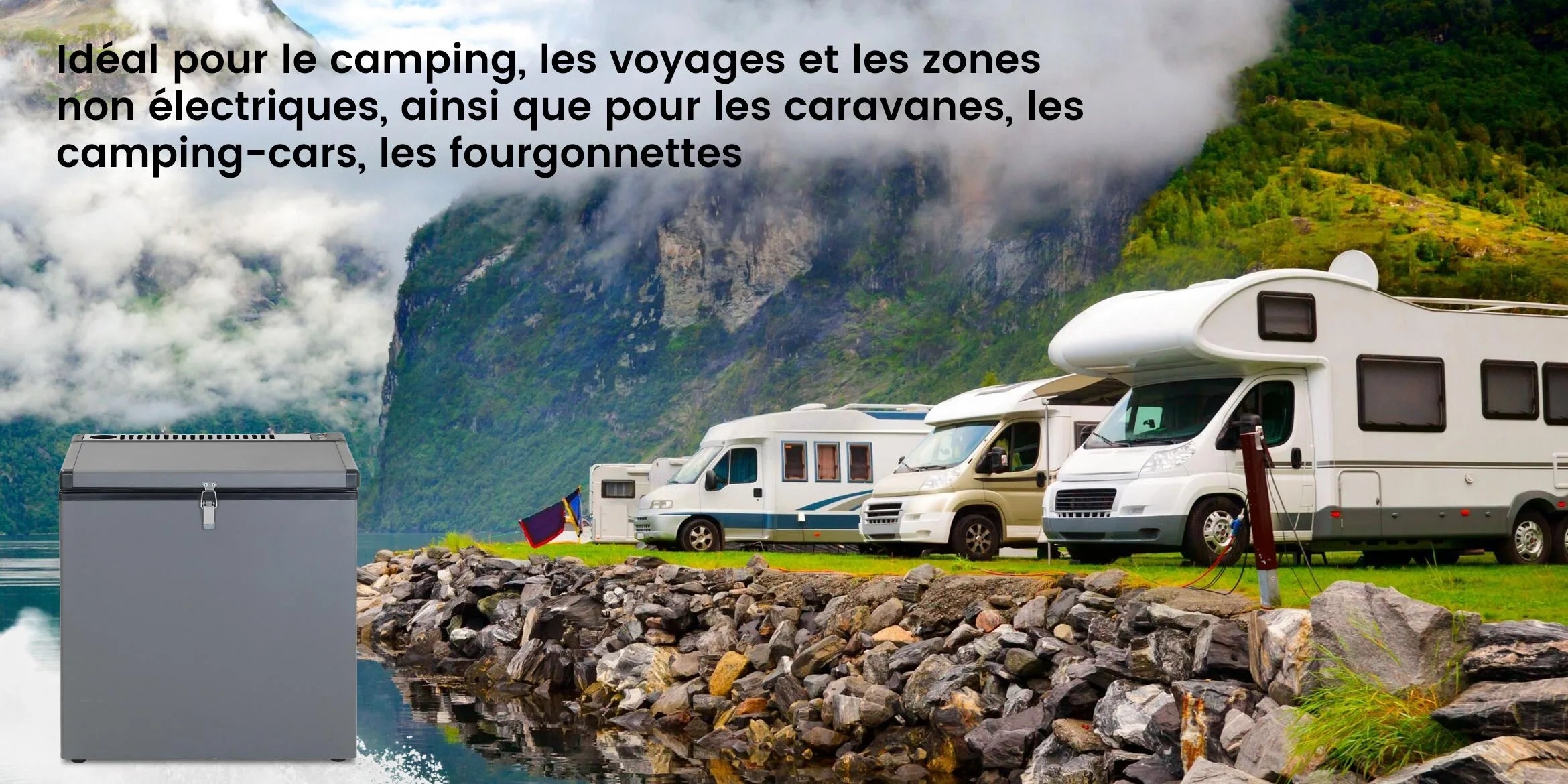 DSG-70B1E Idéal pour le camping, les voyages et les zones non électriques, ainsi que pour les caravanes, les camping-cars, les fourgonnettes