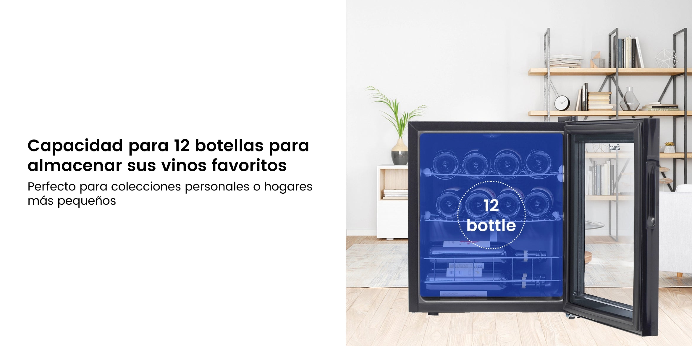 DSJ-46BZE Capacidad para 12 botellas para almacenar sus vinos favoritos