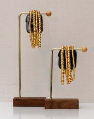 Tarnish resistant gold bead apple watch band bracelet