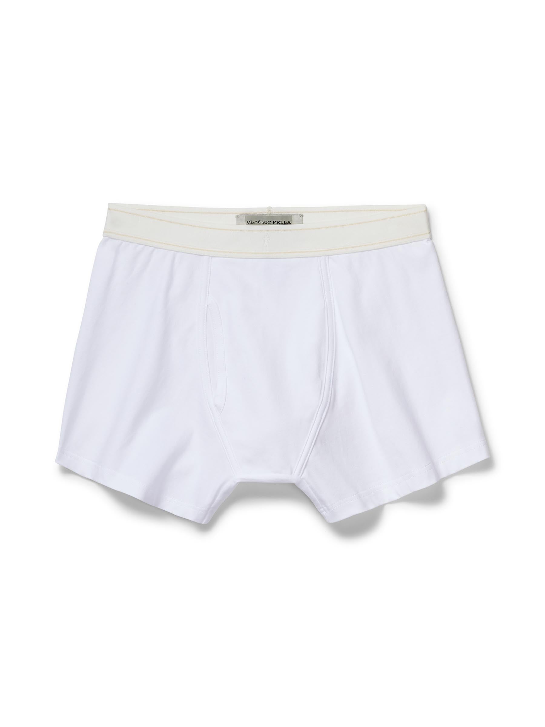 Classic briefs without fly front Serie Noblesse Colour white
