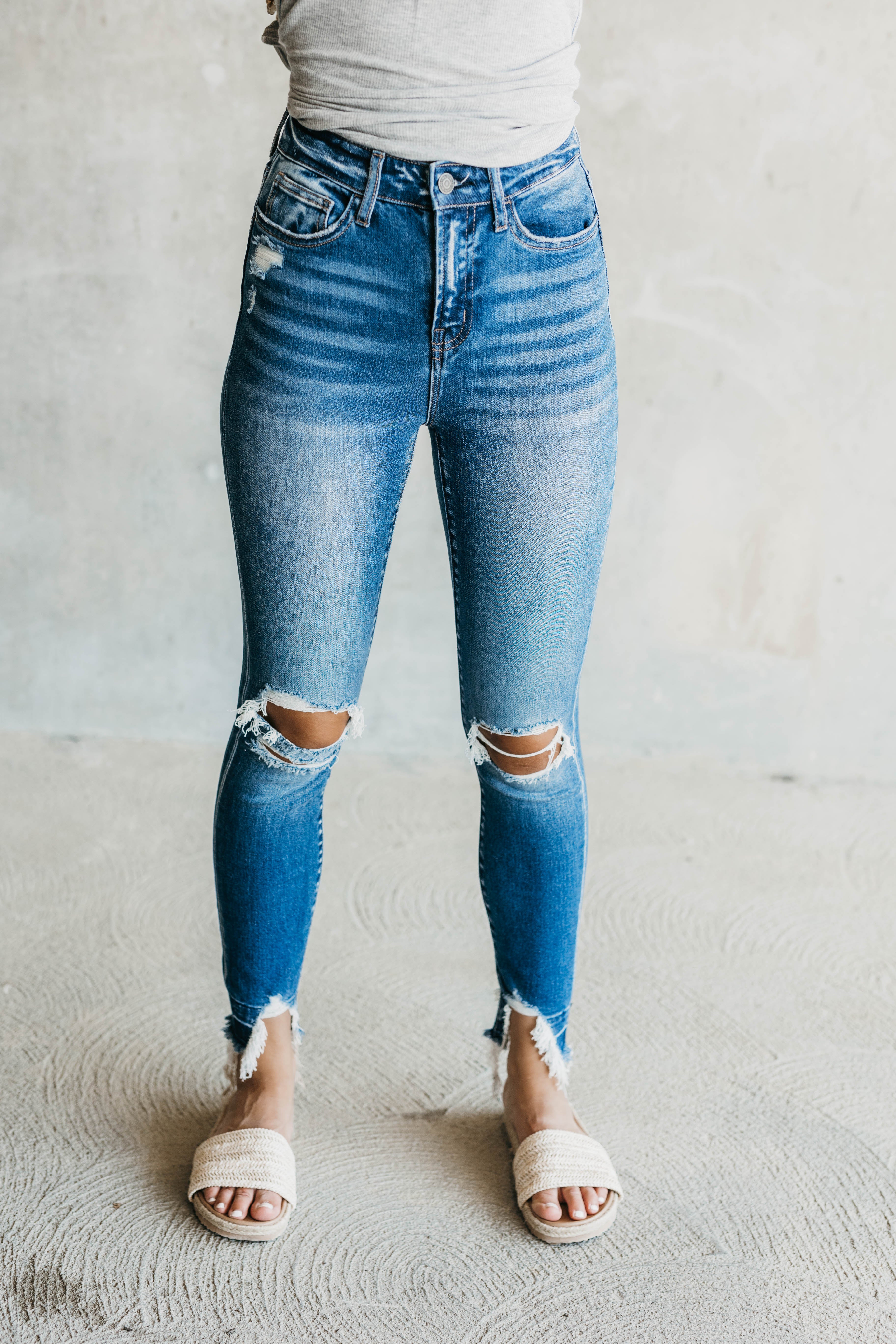 FINAL SALE Always The Coolest Distressed Skinny Jeans –, 42% OFF