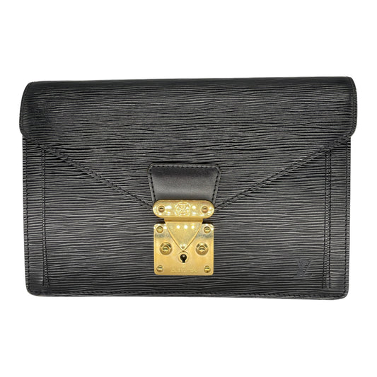 Louis Vuitton, Bags, Louis Vuitton Epi Black Sellier Dragonne Clutch