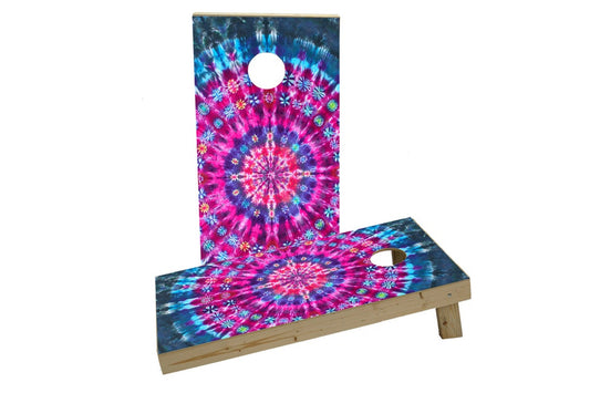 Tie Dye Unique Custom Cornhole Board Game Set