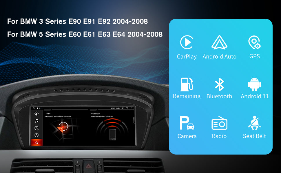 AWESAFE Autoradio Android 11【4Go+64Go】pour BMW E90 E91 E92 E93 d