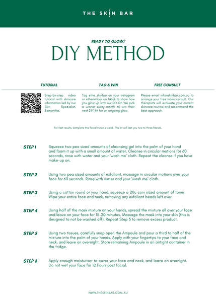 The Skin Bar DIY Kit Instructions