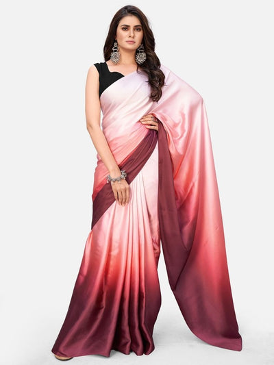 Ready to Wear Satin Silk Sequence Saree With Belt – ThreadLooms