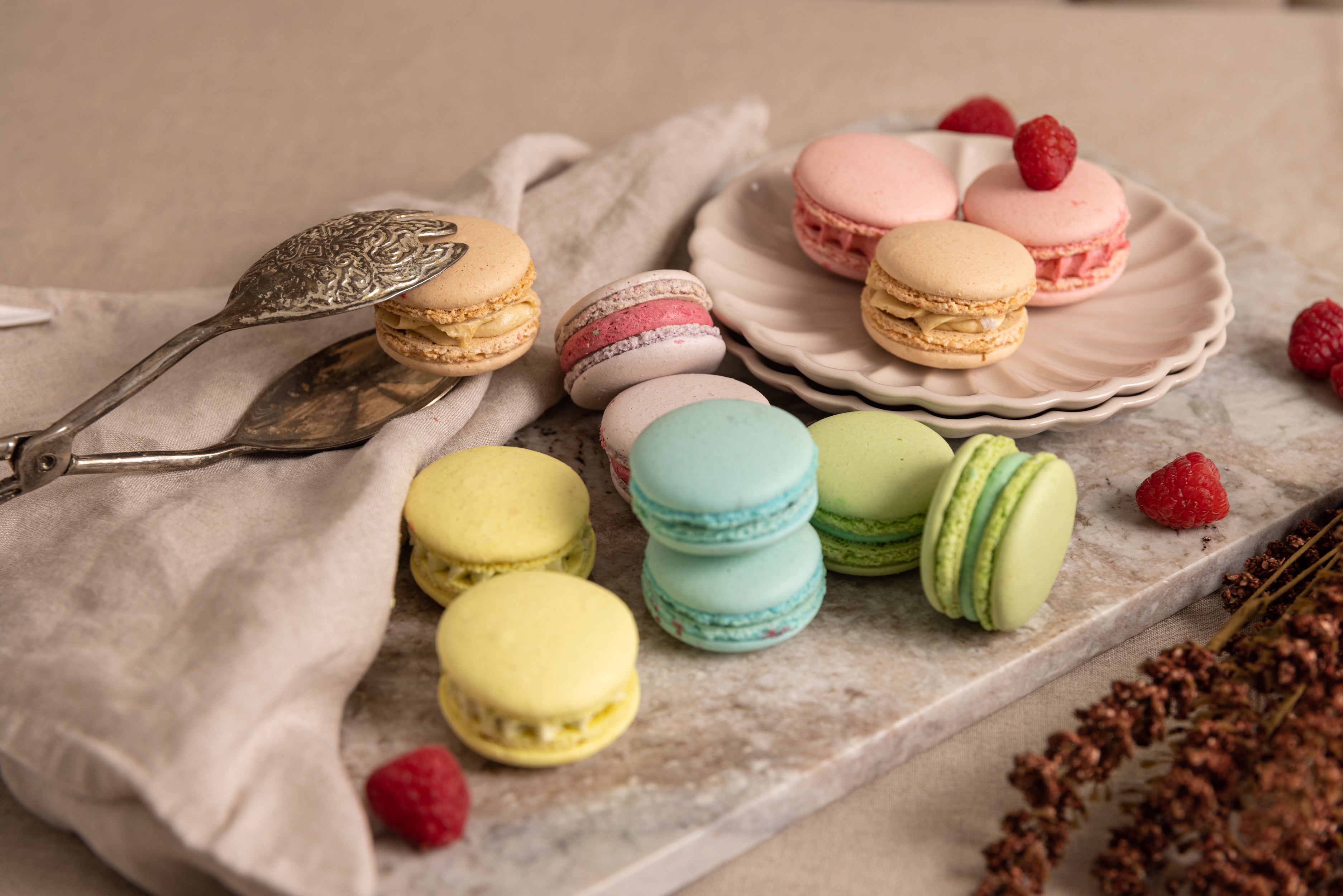 Macarons lajitelma 12kpl (GL) – Kahiwa Bakery