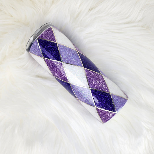 Teal Pink Purple faux glitter 20 oz tumbler – Fourteen Sixteen Designs
