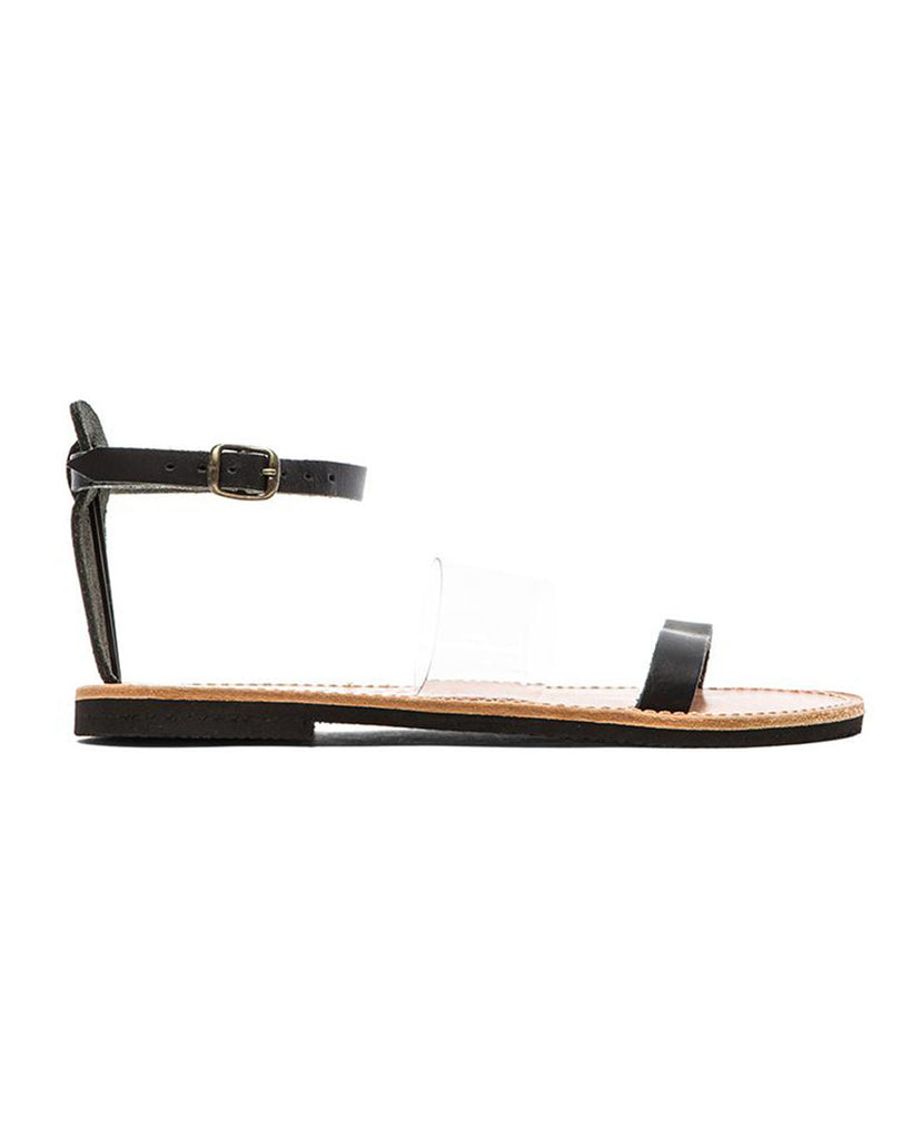 Isapera Yialos Sandals in Black | Made in Greece – SAANS