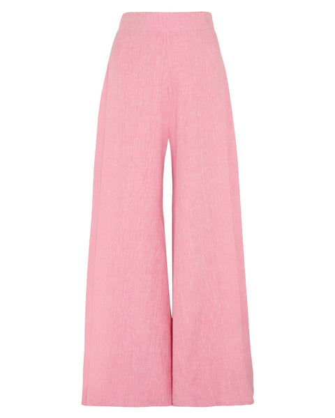 PAPER London | Kelly Wide-Leg Pants in Pink Melange | Made in the UK ...