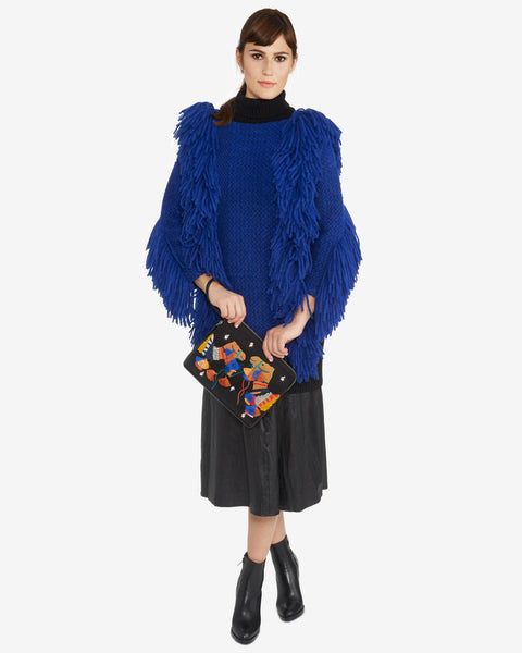 Rachel Comey | Fringe Turtleneck Sweater in Royal Blue – SAANS