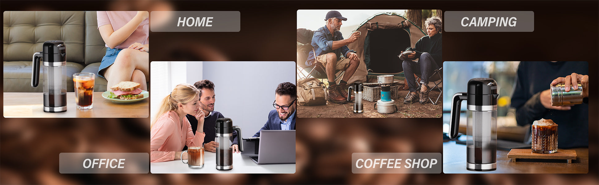 Tohuu Cold Brew Coffee Maker 960ml Travel Mugs Coffee Reusable Car