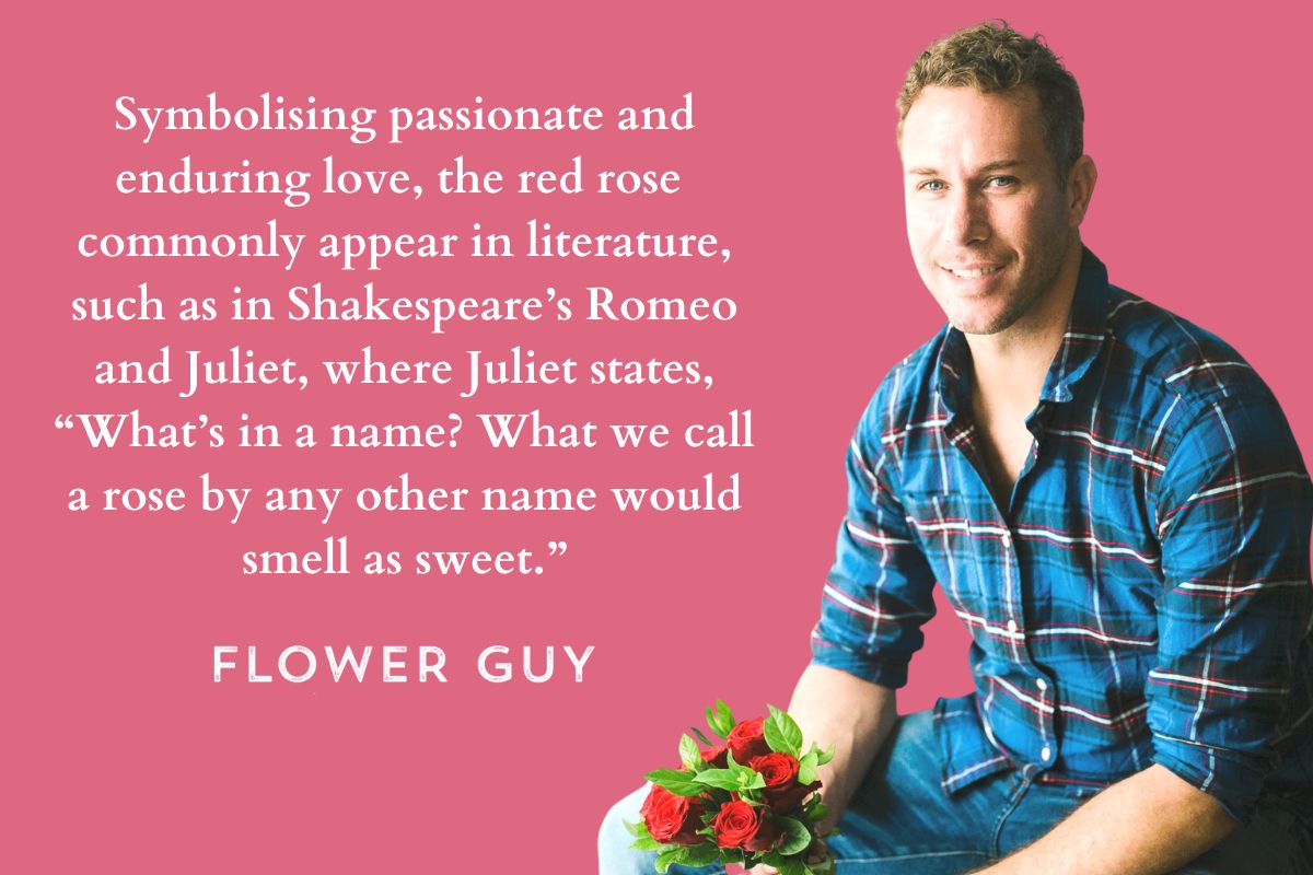 Symbolising passionate and enduring love, the red rose is often given on Valentine’s Day as a sign of affection and admiration. Red roses also commonly appear in literature, such as in Shakespeare’s Romeo and Juliet. Order red roses for romantic gifts from Flower Guy.