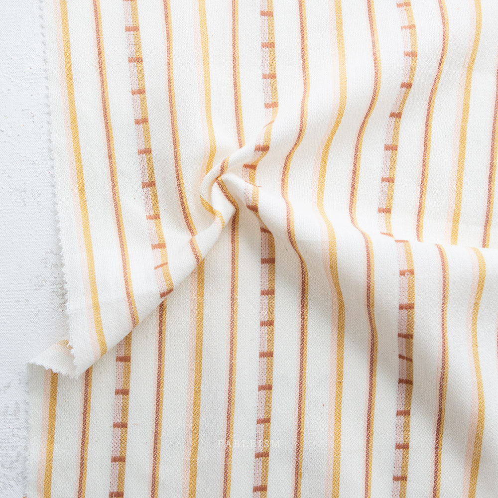 Ladder Stripe in Cream, Yardage