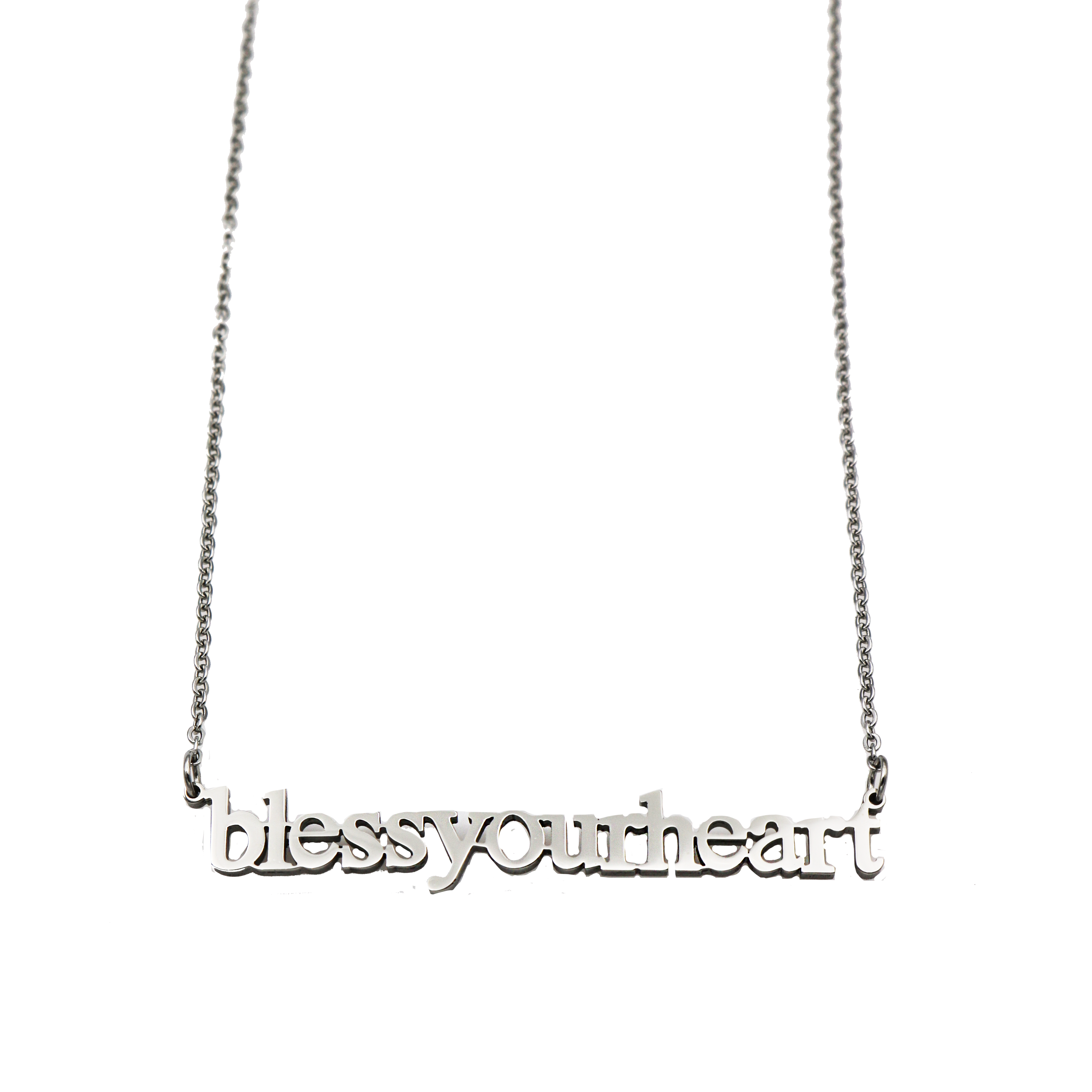 Bless Your Heart Cutout Necklace