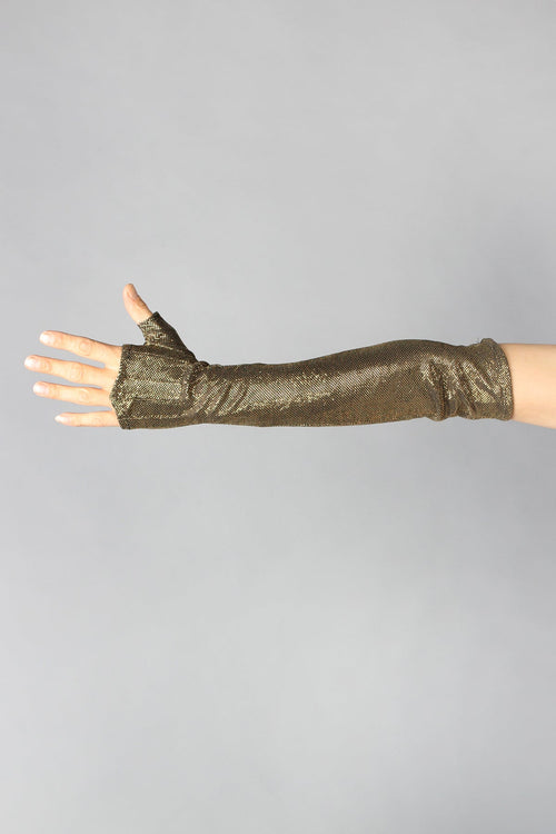 Steam Trunk Opera Glove - Gold - last one size Large - Gloves -  - FIVE AND DIAMOND