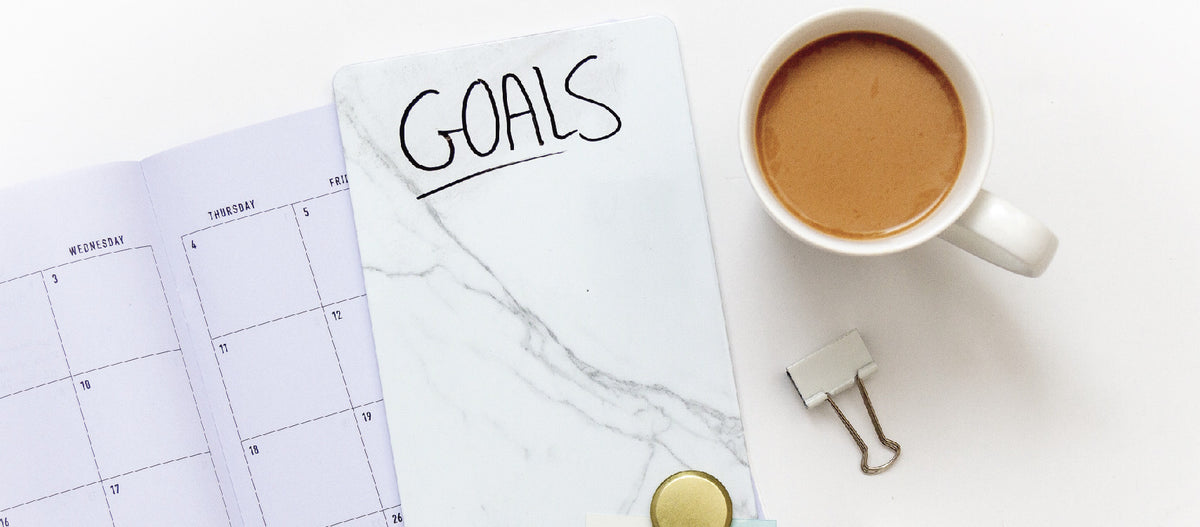 Goal planner with coffee on the side