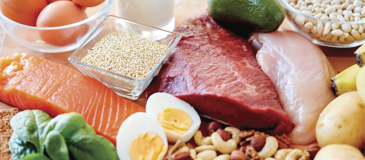 Protein rich foods like eggs and nuts