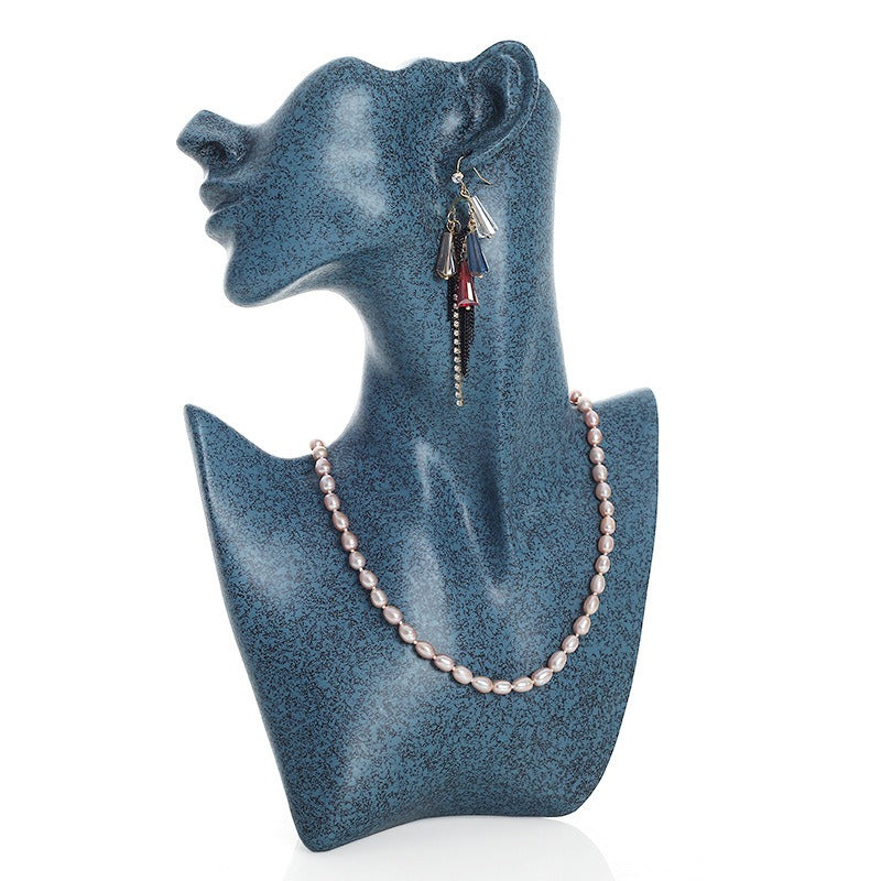 Porte-bijoux profil romantique bleu