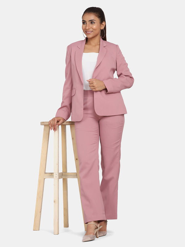 Buy Ladies Pant Suit for Working Professionals - Dusty Rose Pink
