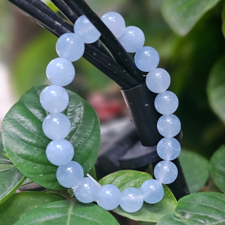Blue Lace Agate Gemstone Bracelet, Blue Lace Bracelet, Blue Lace Agate –  Moon Mountain Gems