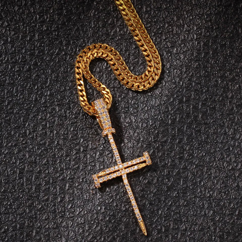 Cross Pendant Hip Hop Necklace