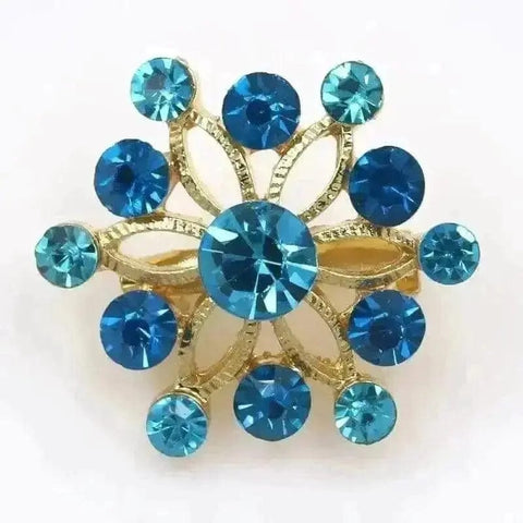 full diamond flower corsage brooch