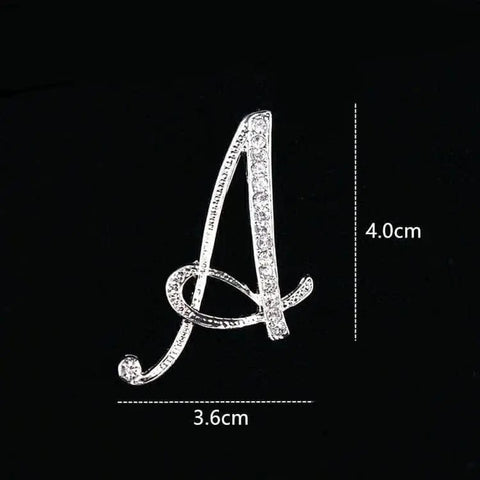 diamonds english letter brooches size information letter A