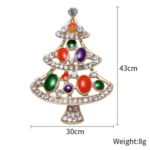 santa claus alloy diamond brooch size information style 5