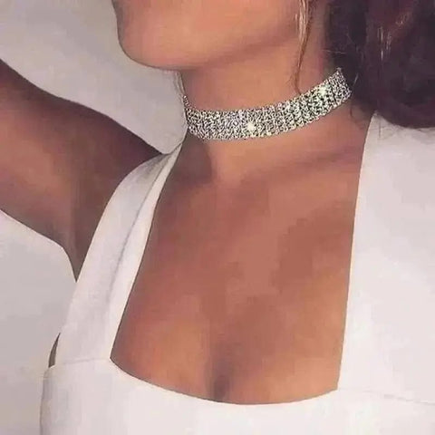 Full Crystal Rhinestone Choker