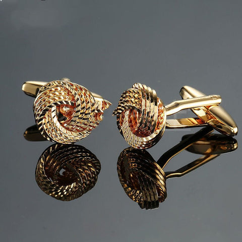 gold-plated twist cufflinks