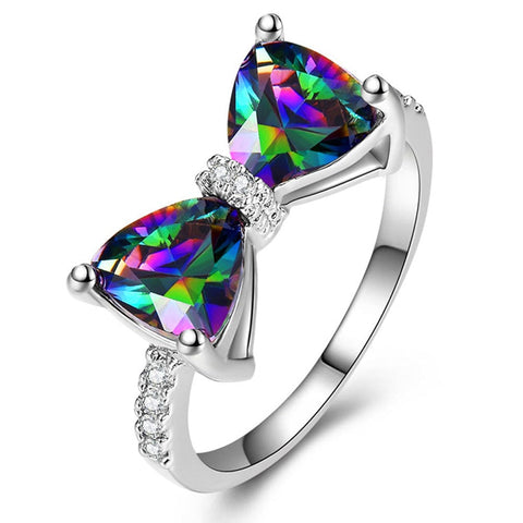 Women's Bow Zircon Ring