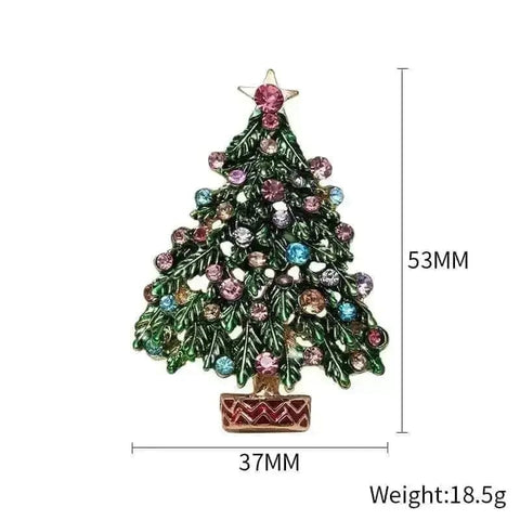 meiberry jewelry christmas tree brooch Size Information