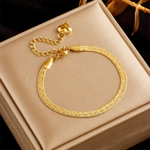 gold tank chain bracelet