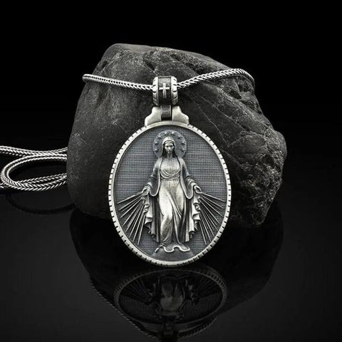 Virgin Mary Religious Pendant