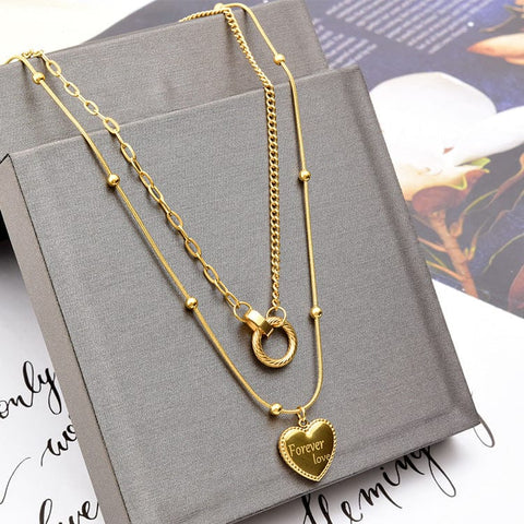 women's titanium love necklace