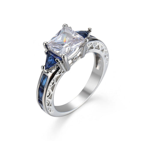 women's cushion zircon ring