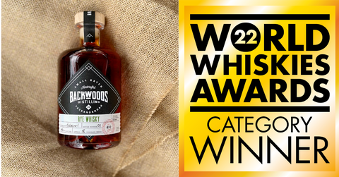 Backwoods rye whisky and Category Winner award