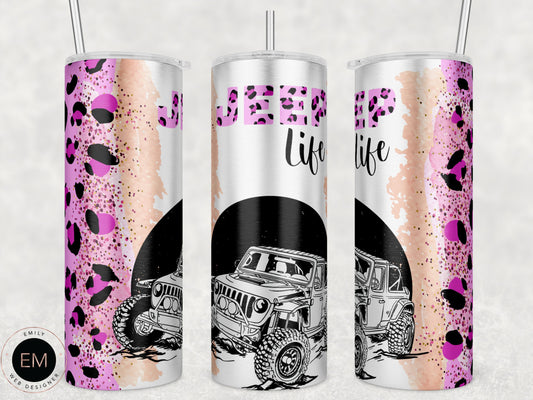 Jeep For Life Tumbler Design, Skinny Tumbler Sublimation Designs for  Straight/Tapered,Tumbler Wrap PNG Digital Download | JEEP_05